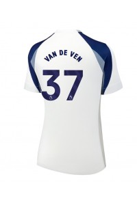 Tottenham Hotspur Micky van de Ven #37 Jalkapallovaatteet Naisten Kotipaita 2025-26 Lyhythihainen